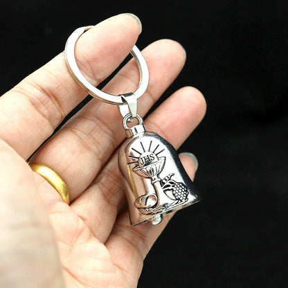 Fashion Angel Wings Motorcycle Bell Pendant Punk Rock Men's Riding Party Amulet Exorcism Jewelry