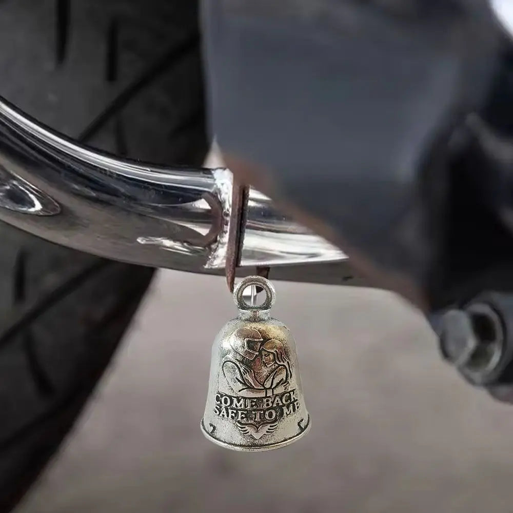 Come Back Safe To Home Motorcycle Guardian Bell Pendant Punk Style Evil Spirit Trap Bell Small Size Lightweight