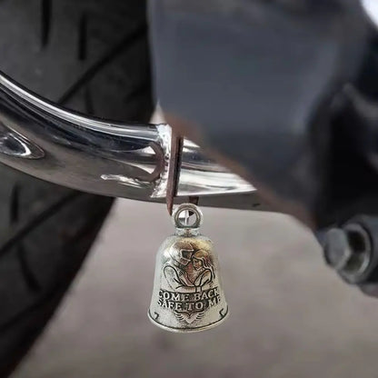 Come Back Safe To Home Motorcycle Guardian Bell Pendant Punk Style Evil Spirit Trap Bell Small Size Lightweight