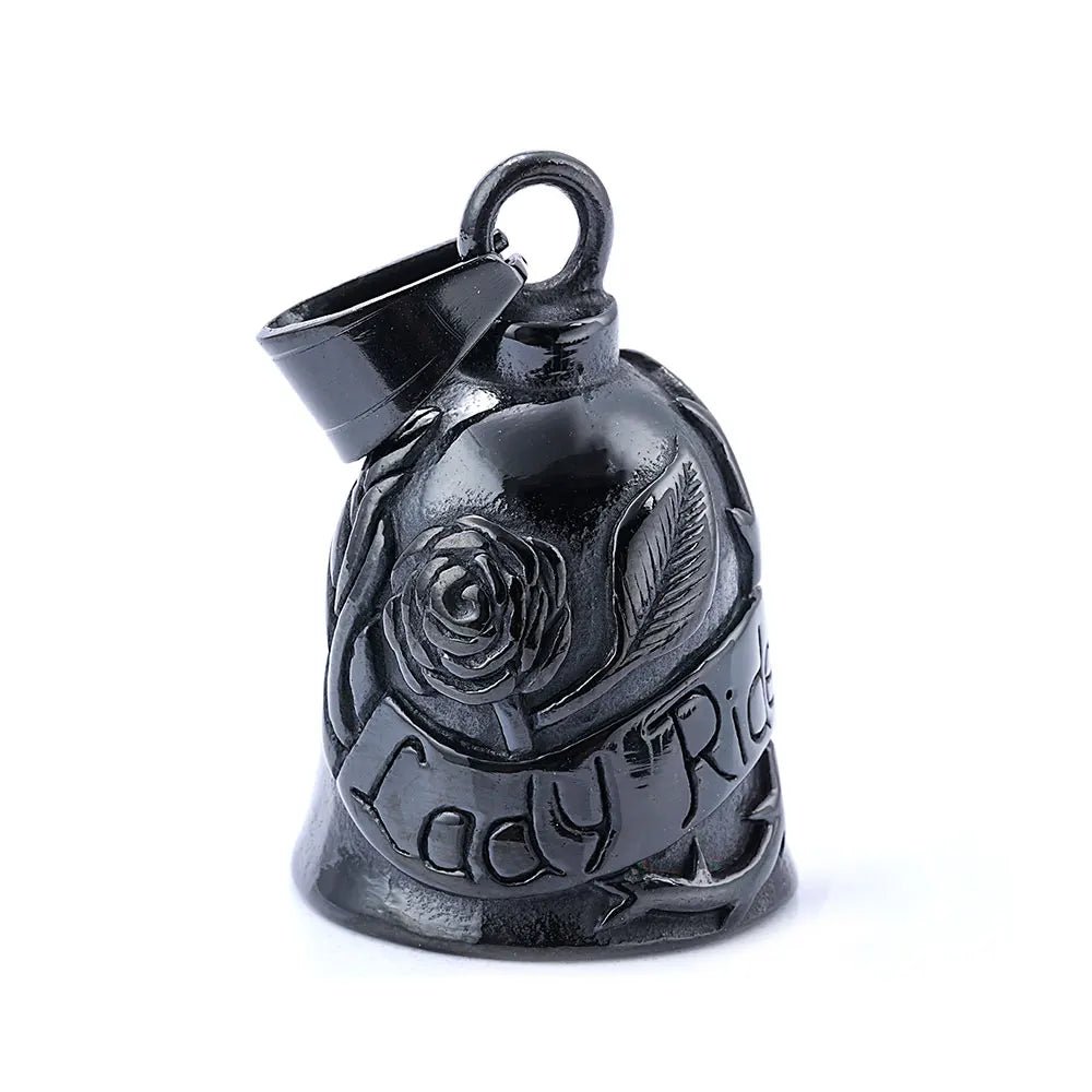 Live to Ride Eagle Wings Jesus Cross Biker Bell Pendant Stainless Steel Knuckles Heart Peace Sign Rose Eye Bell Christmas Gift