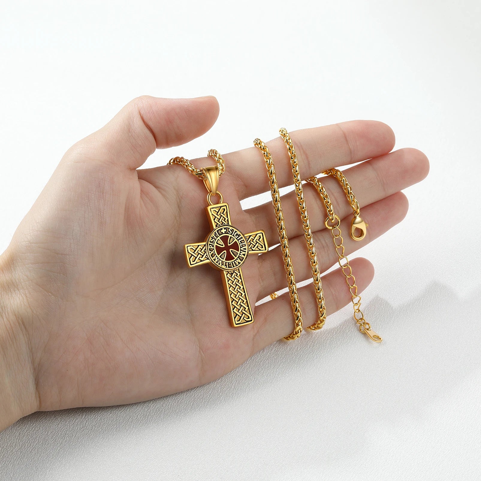 Ride with Faith and Honor: The Templar Knight's Cross Necklace collection