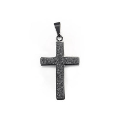 New - Cross Pendant Necklace for Men Women Jesus Christ Necklace Gold Black Silver Color Cuban Chain Religion Jewelry DKP684