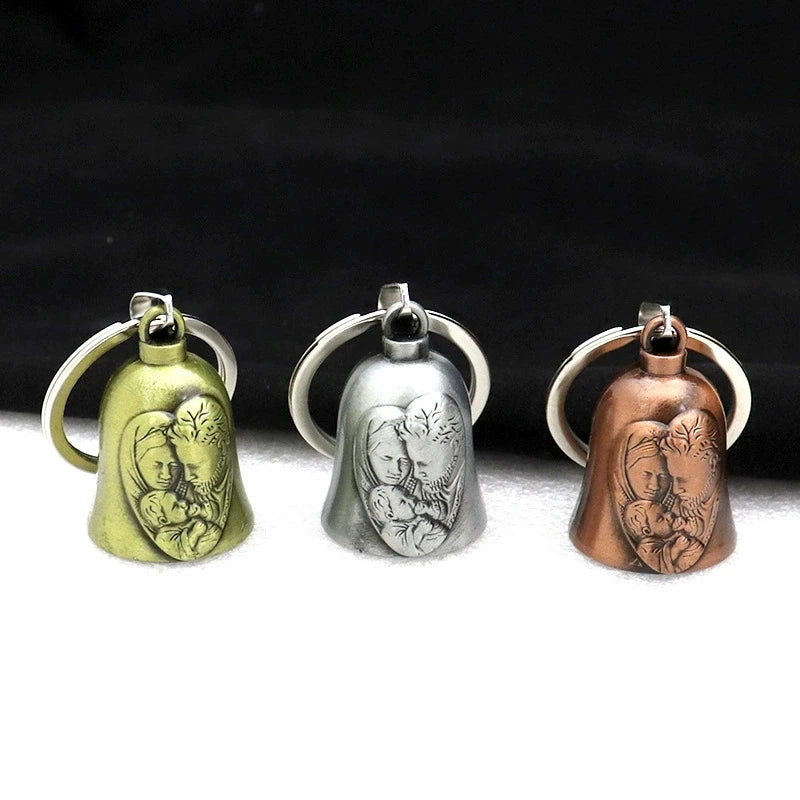 Fashion Angel Wings Motorcycle Bell Pendant Punk Rock Men's Riding Party Amulet Exorcism Jewelry