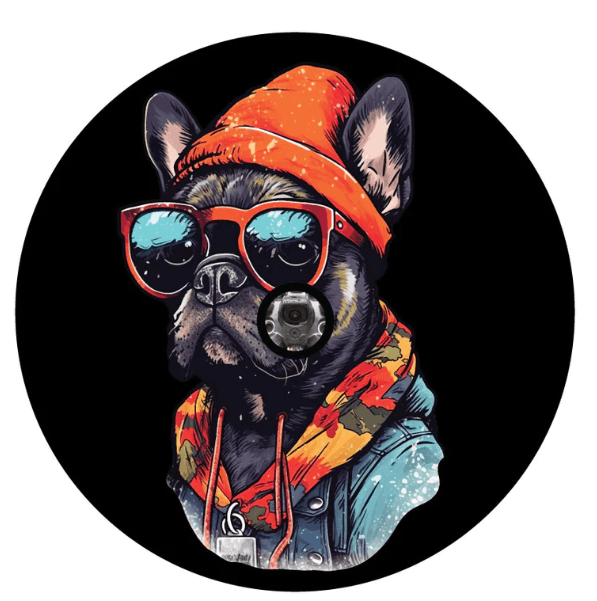 Sunglass Street Wear French Bulldog Spare Tire Cover