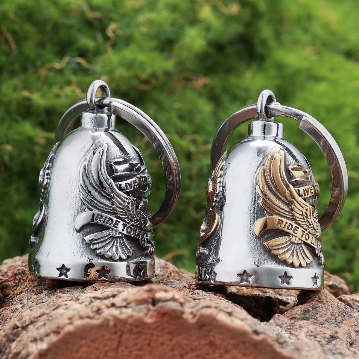 Fashion Live To Ride Eagle Biker Bell Pendant Stainless Steel Jewelry Charm Biker Men Pendant Christmas Gift