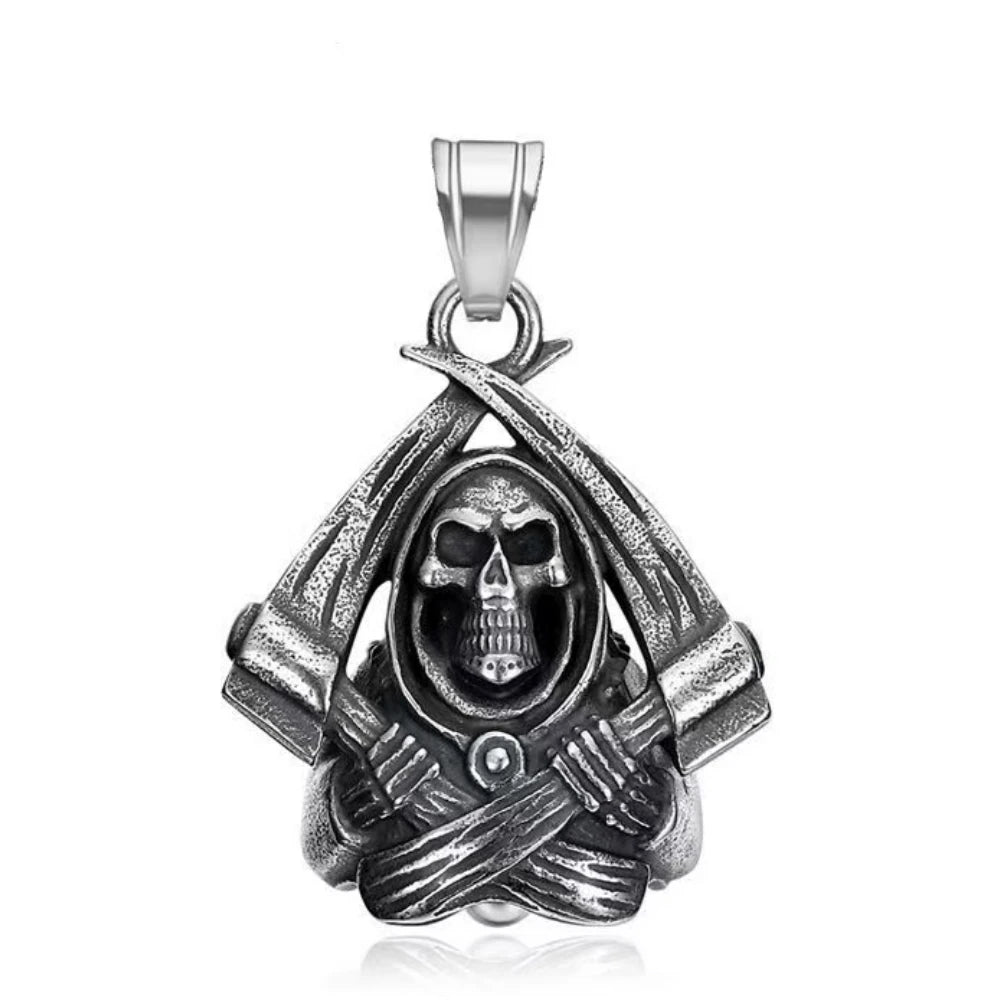 Fashion Eagle Wing Motorcycle Rider Bell Pendant Stainless Steel Route 66 Norse Viking Cross Rose Skull Bell Christmas Gift