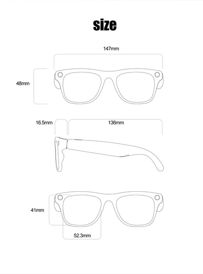 4K AI Smart Photochromic Glasses Multifunction Camera Bluetooth Call Voice Assistant Music Player Translate Glasses For Xiaomi