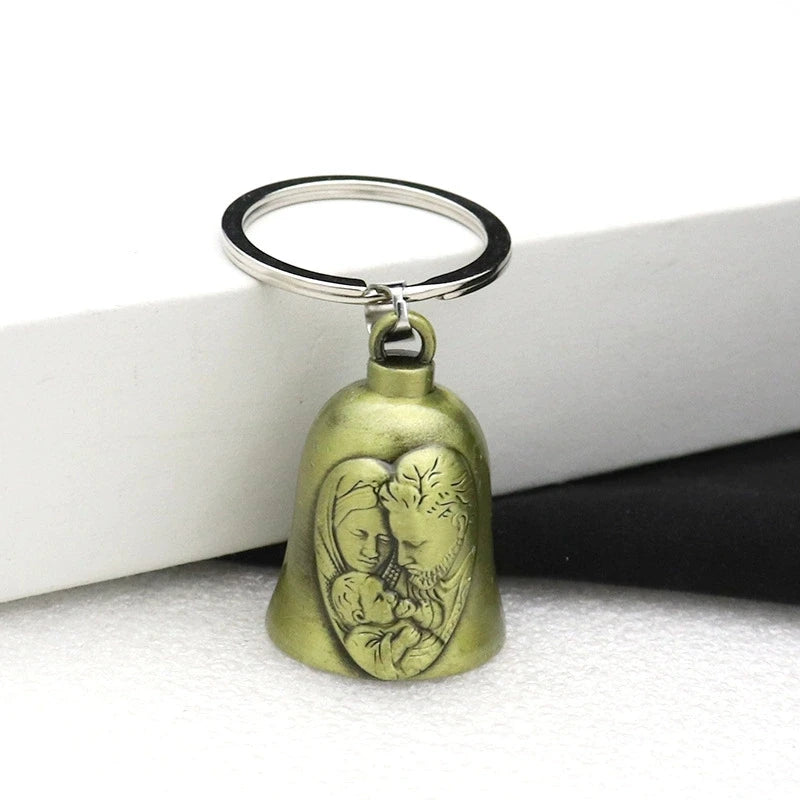 Fashion Angel Wings Motorcycle Bell Pendant Punk Rock Men's Riding Party Amulet Exorcism Jewelry
