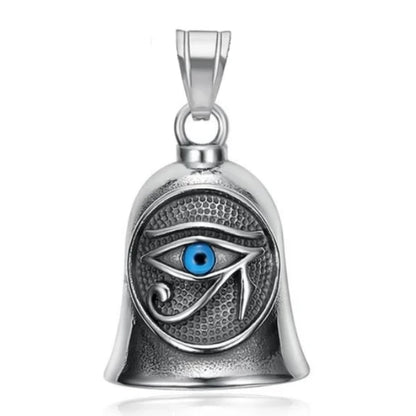 Live to Ride Eagle Wings Jesus Cross Biker Bell Pendant Stainless Steel Knuckles Heart Peace Sign Rose Eye Bell Christmas Gift