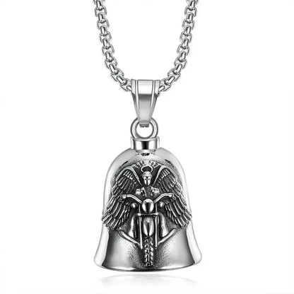 Angel Ride Motorcycle Bell Pendant Biker Hip Hop Rock Metal Punk Ride Party Accessories Trend Amulet Jewelry Gift    qykyai-sq.myshopify.com