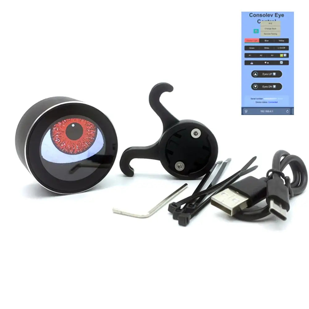 DIY Pattern Dynamic Devil Eye Evil Eye LED Motorcycle Electric Car Devil Eye Decorative Light Waterproof Bike