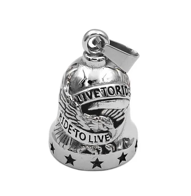 Eagle Biker Cross Jesus Bell Pendant Stainless Steel Norse Viking Warrior Spartacus Helmet Rose Lady Rider Saint Mary Jewelry