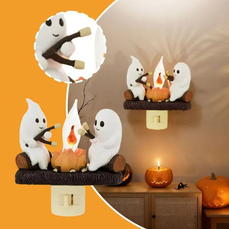 Halloween Ghost Campfire Night Light – Flickering Marshmallow Glow Lamp Gift    qykyai-sq.myshopify.com