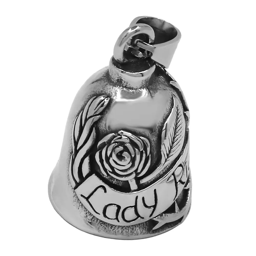 Eagle Biker Cross Jesus Bell Pendant Stainless Steel Norse Viking Warrior Spartacus Helmet Rose Lady Rider Saint Mary Jewelry