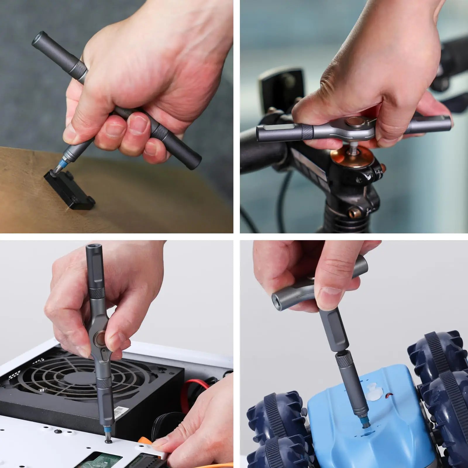 VMAN 24in1 Multifunction Ratchet Screwdriver Set Multi Magnetic Bits Mini Repair Tool Kit Household Tool For PC & Desk Etc.