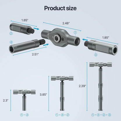VMAN 24in1 Multifunction Ratchet Screwdriver Set Multi Magnetic Bits Mini Repair Tool Kit Household Tool For PC & Desk Etc.