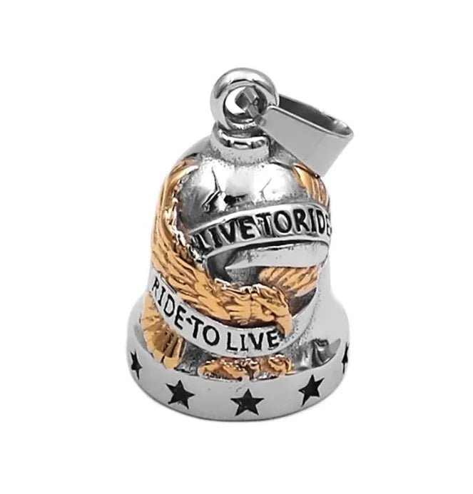 Eagle Biker Cross Jesus Bell Pendant Stainless Steel Norse Viking Warrior Spartacus Helmet Rose Lady Rider Saint Mary Jewelry