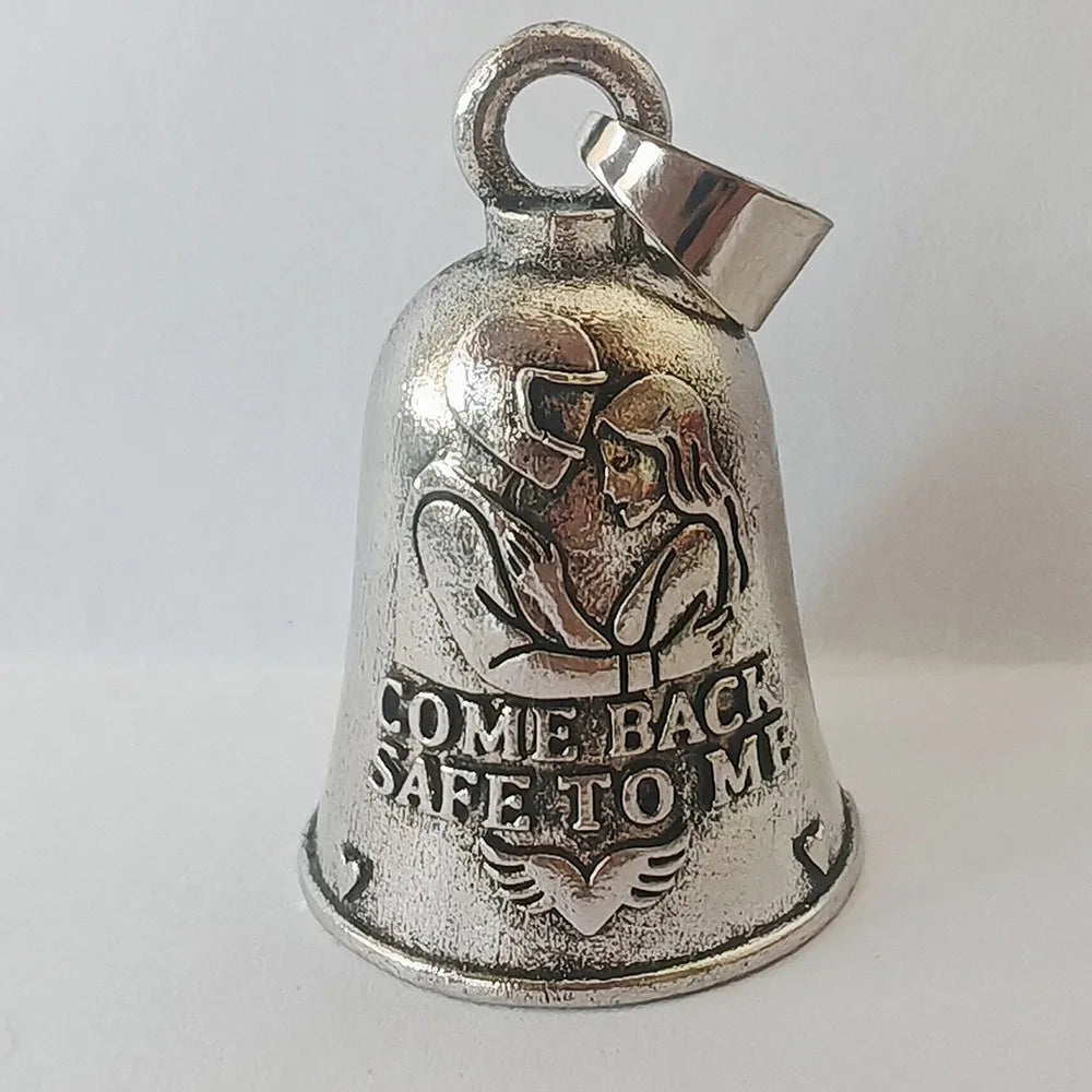 Come Back Safe To Home Motorcycle Guardian Bell Pendant Punk Style Evil Spirit Trap Bell Small Size Lightweight
