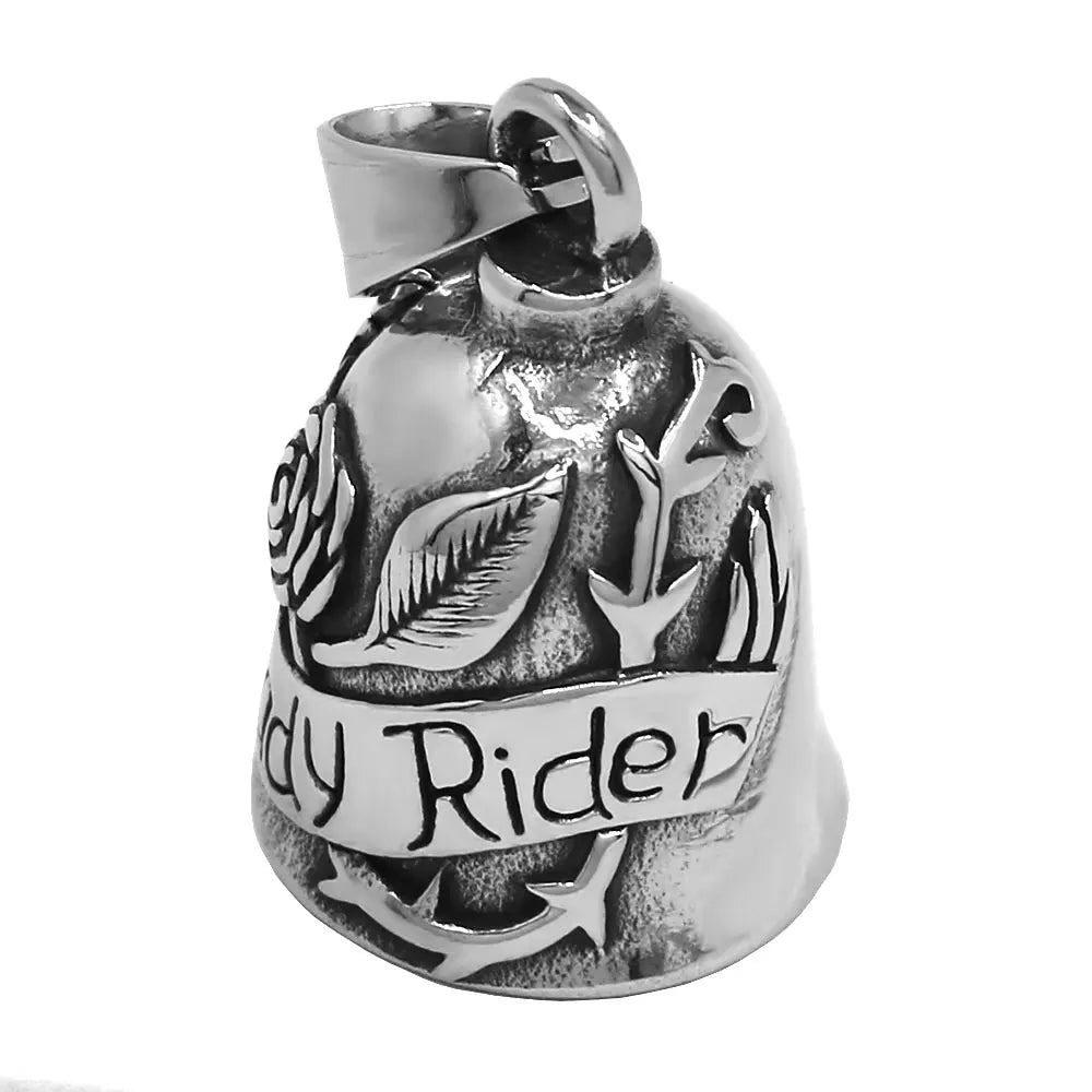 Live to Ride Eagle Wings Jesus Cross Biker Bell Pendant Stainless Steel Knuckles Heart Peace Sign Rose Eye Bell Christmas Gift