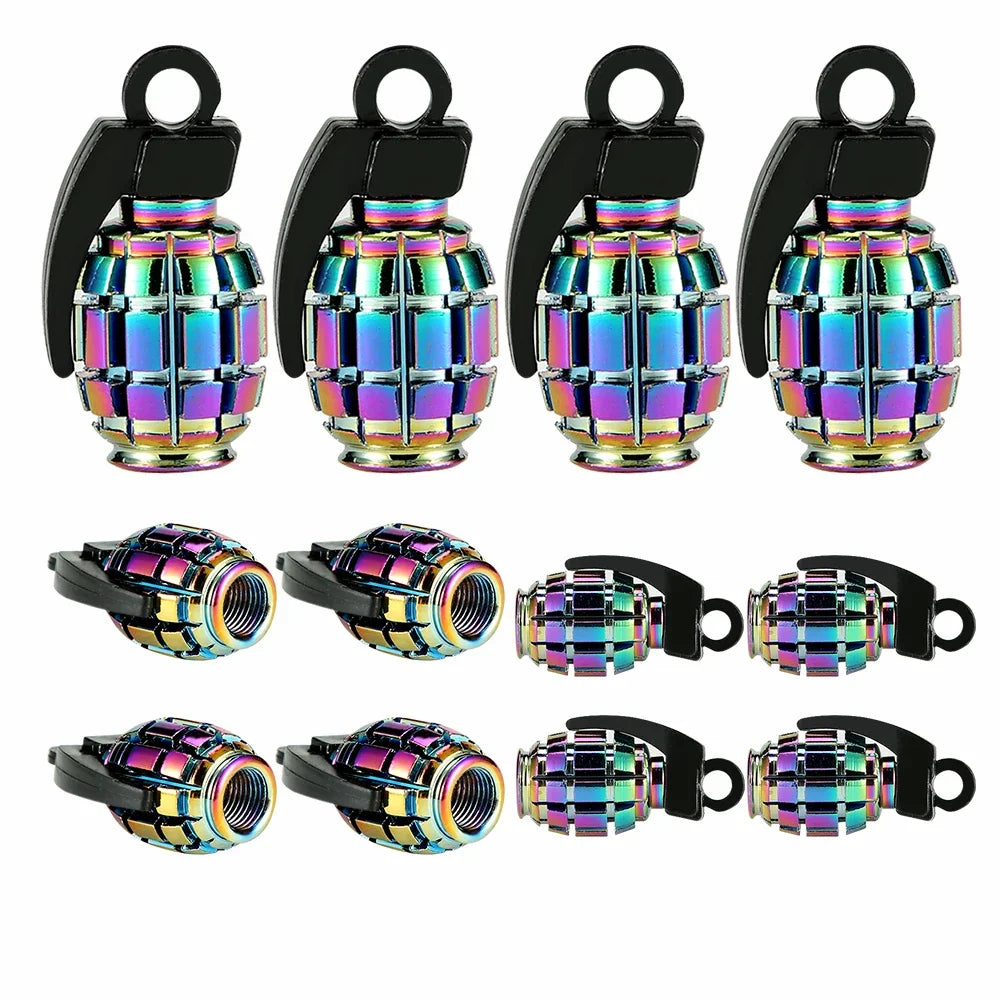 4PCS Colorful Valve Stem Caps