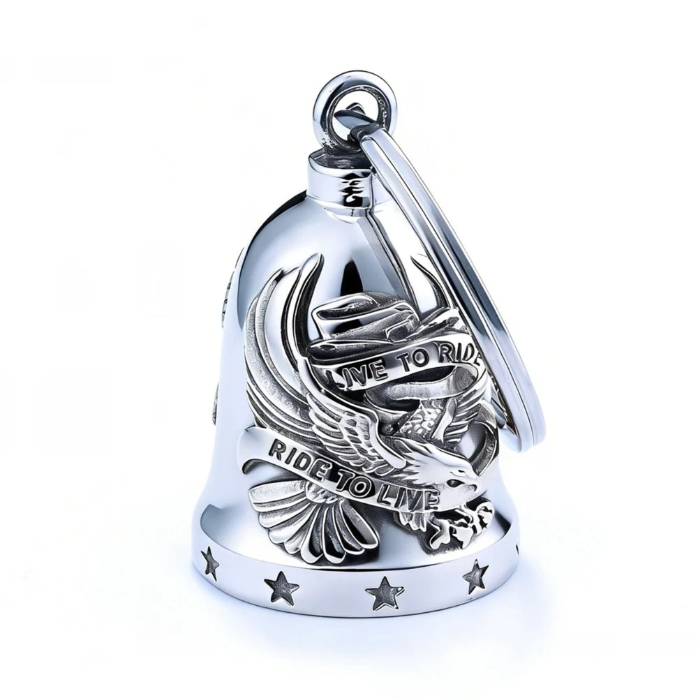 Fashion Live To Ride Eagle Biker Bell Pendant Stainless Steel Jewelry Charm Biker Men Pendant Christmas Gift