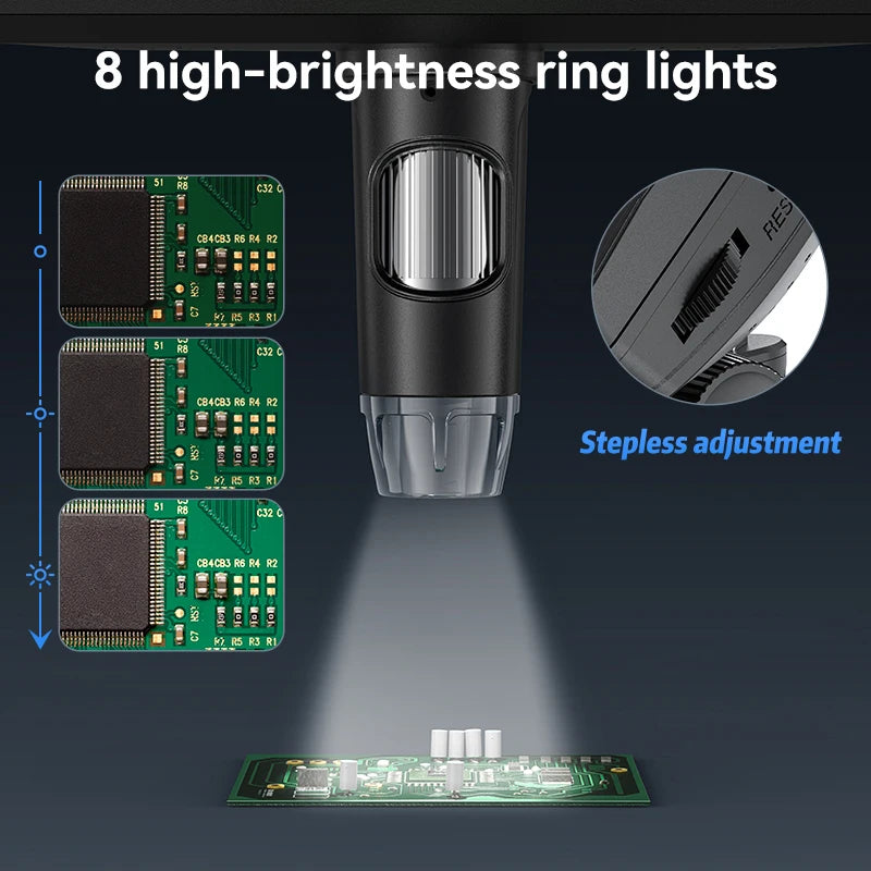 Portable 7" IPS Digital Microscope 1200X Magnification HD USB Professional Electron Microscopios for Phone Soldering Repair Tool    qykyai-sq.myshopify.com