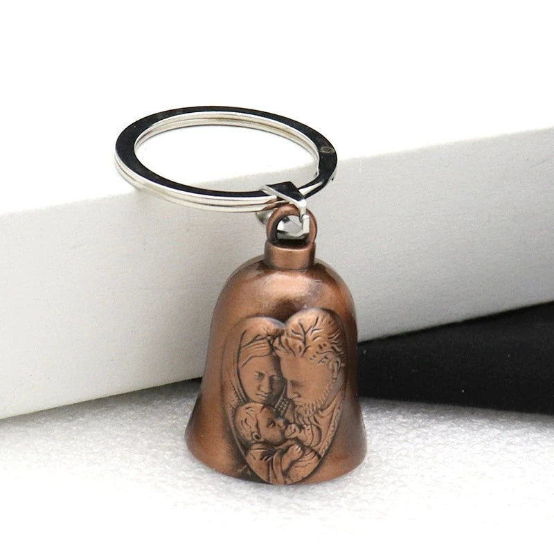Fashion Angel Wings Motorcycle Bell Pendant Punk Rock Men's Riding Party Amulet Exorcism Jewelry