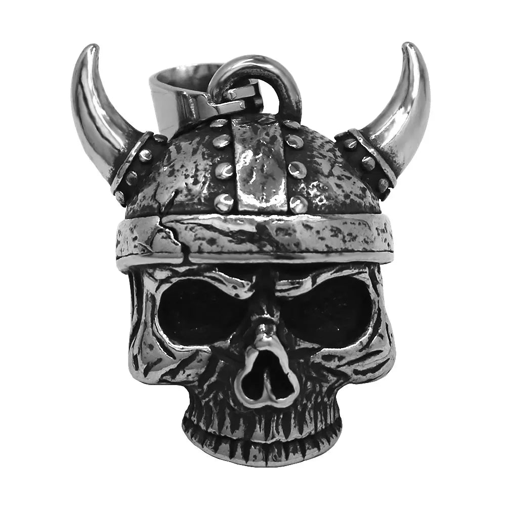 Eagle Biker Cross Jesus Bell Pendant Stainless Steel Norse Viking Warrior Spartacus Helmet Rose Lady Rider Saint Mary Jewelry