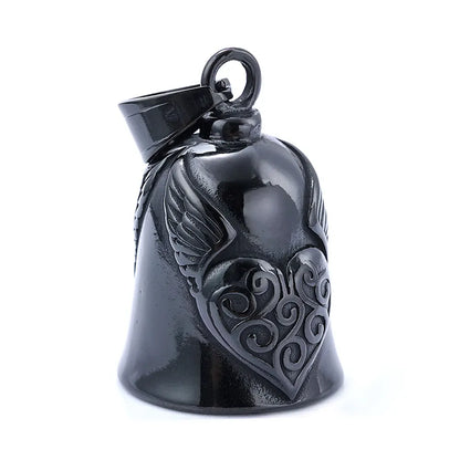 Live to Ride Eagle Wings Jesus Cross Biker Bell Pendant Stainless Steel Knuckles Heart Peace Sign Rose Eye Bell Christmas Gift