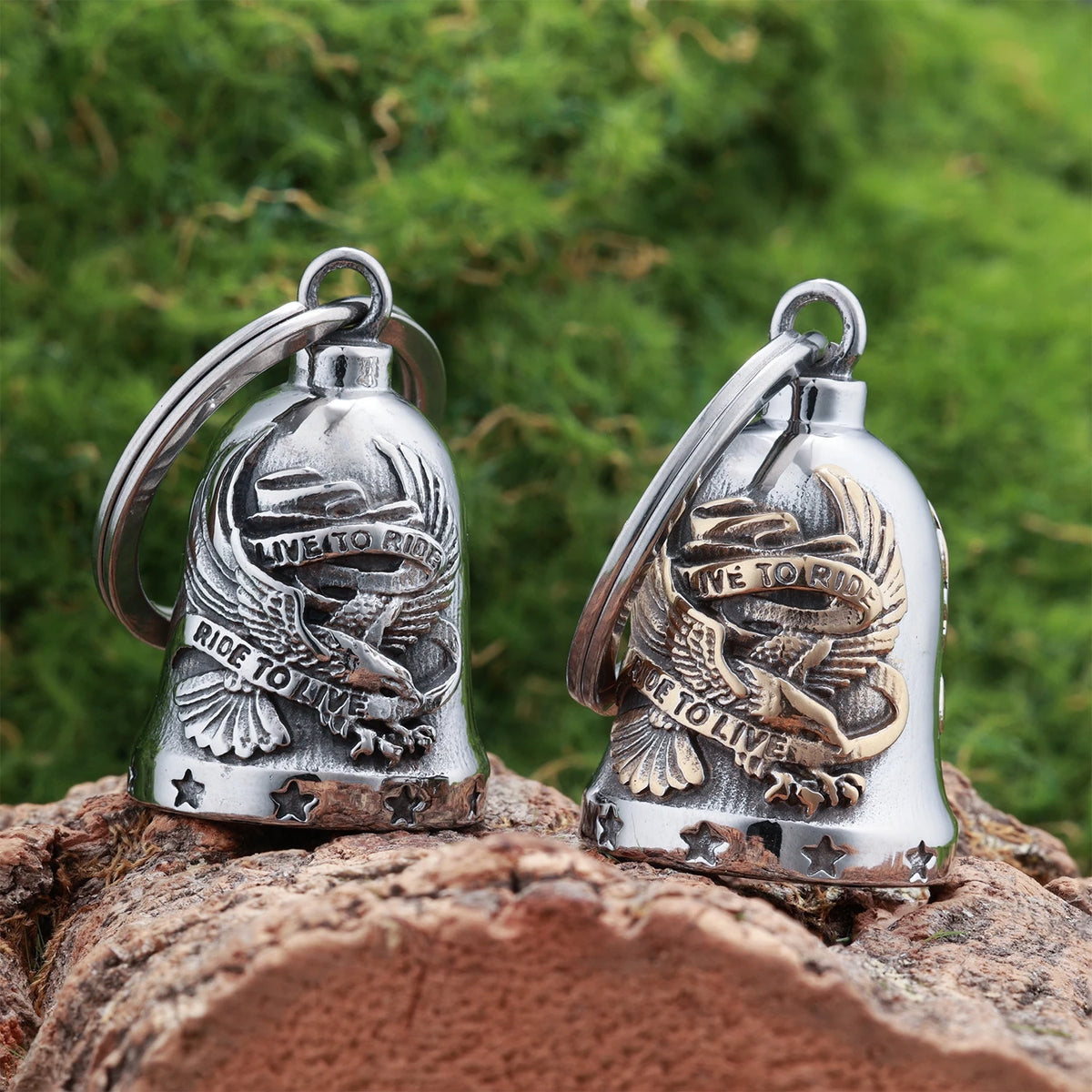 Fashion Live To Ride Eagle Biker Bell Pendant Stainless Steel Jewelry Charm Biker Men Pendant Christmas Gift