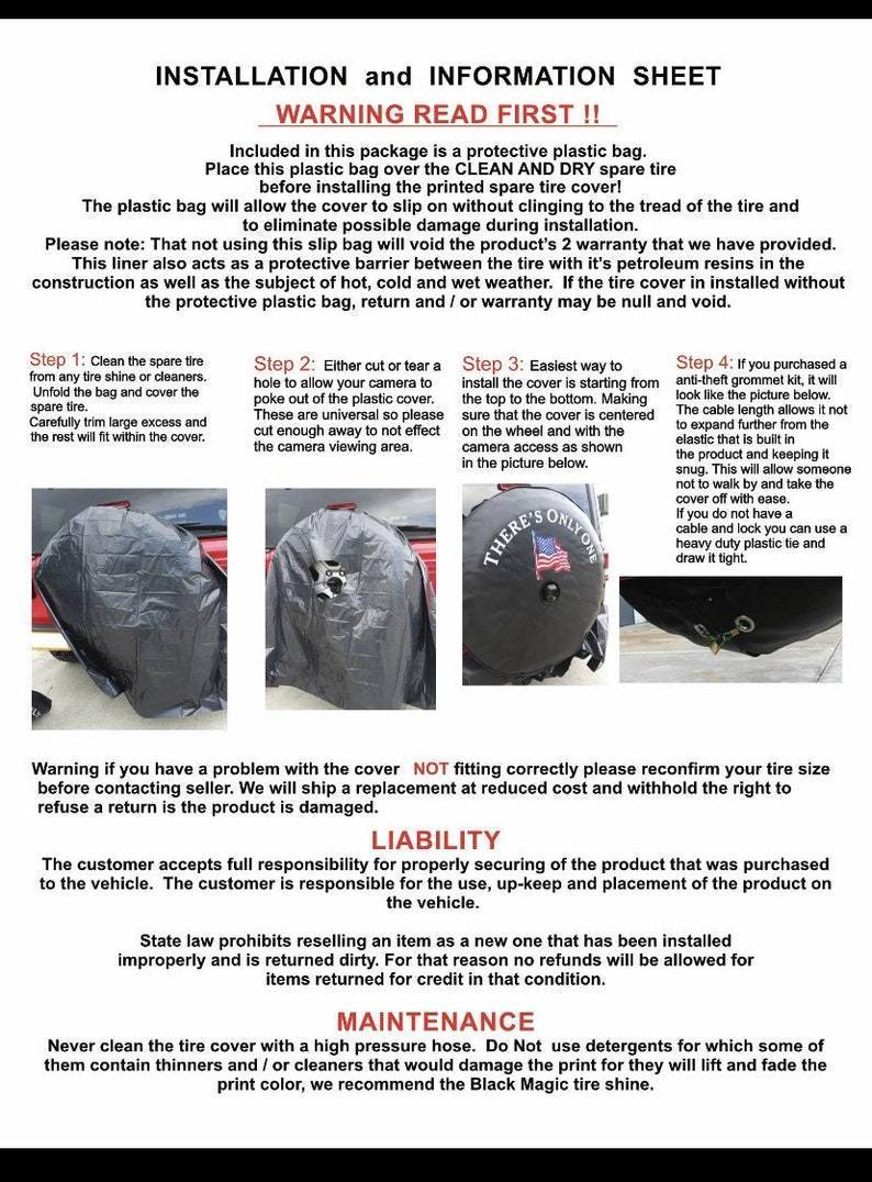 Rock On Bigfoot American Flag Spare Tire Cover