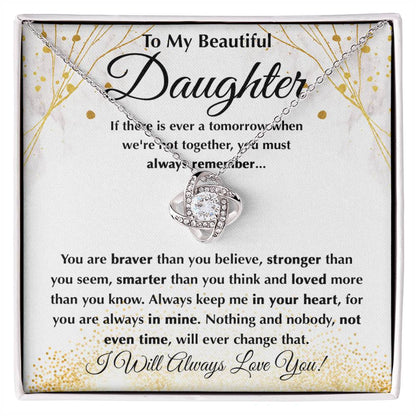 To my Beloved Daughter | Love Knot Necklace