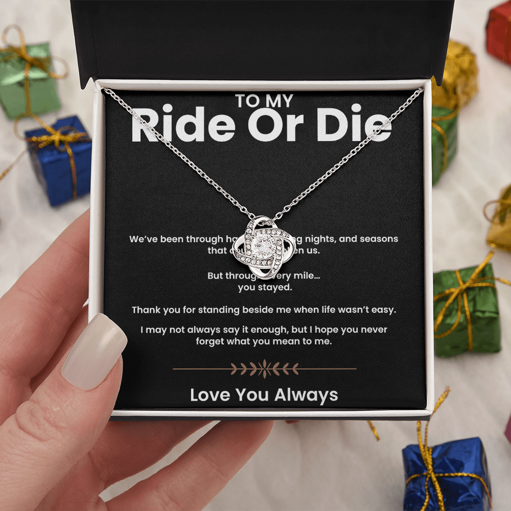 To My Ride or Die | Love Knot Necklace