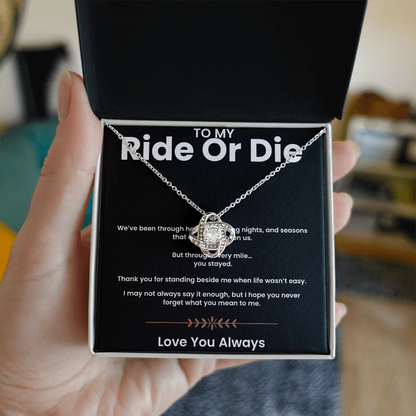 To My Ride or Die | Love Knot Necklace