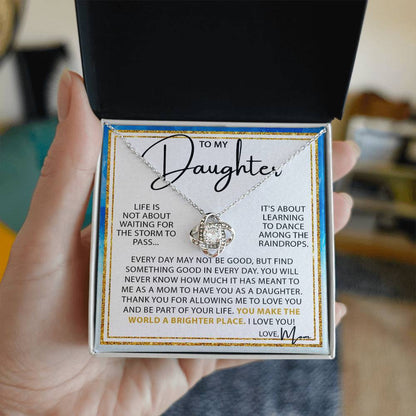 To My Daughter | Dance in the Rain | Love Knot Necklace