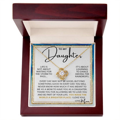 To My Daughter | Dance in the Rain | Love Knot Necklace