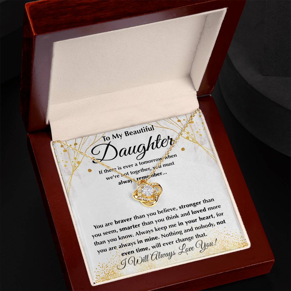 To my Beloved Daughter | Love Knot Necklace