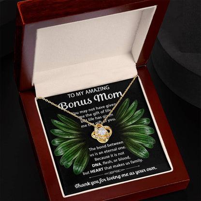 To my Amazing Bonus Mom | Love Knot Necklace