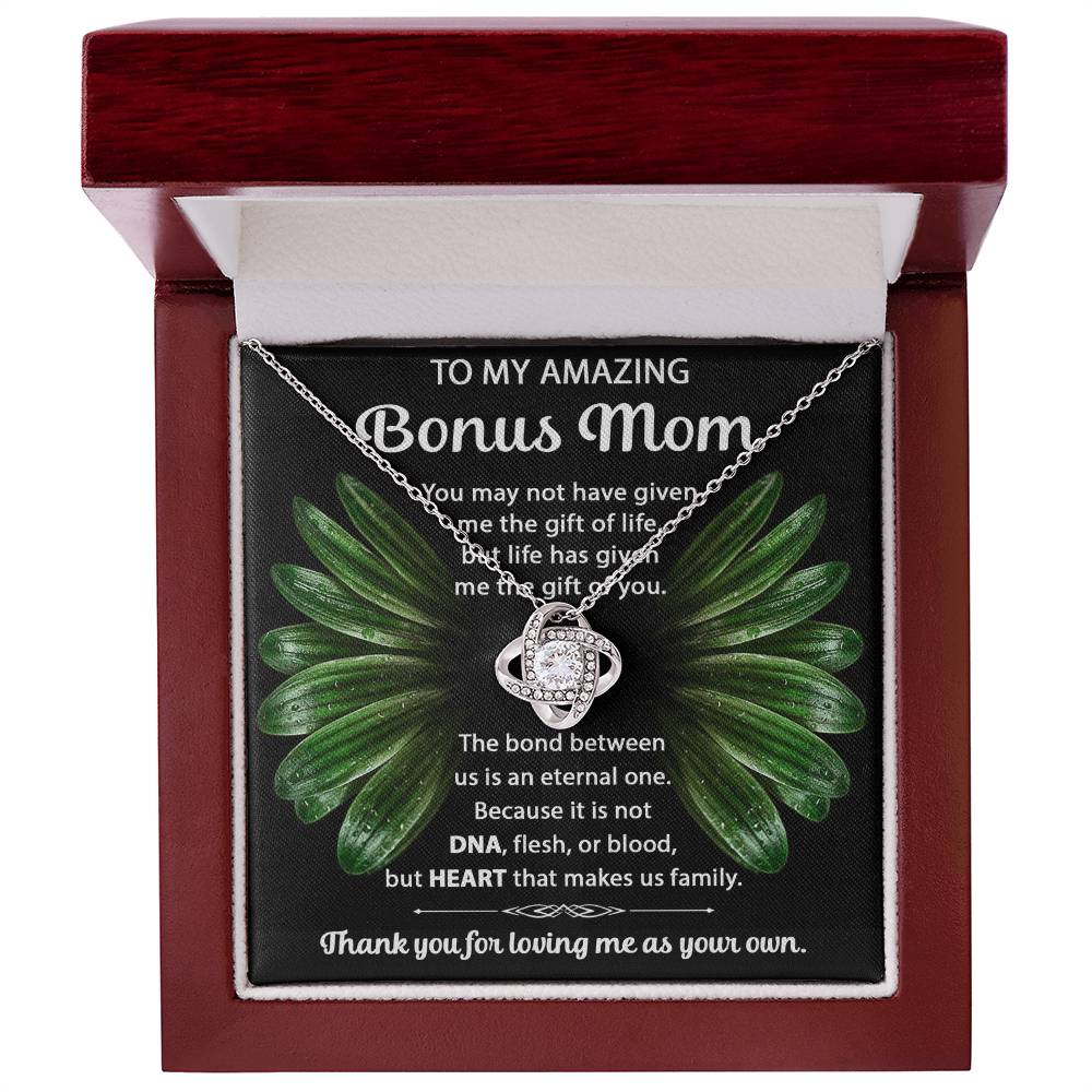 To my Amazing Bonus Mom | Love Knot Necklace