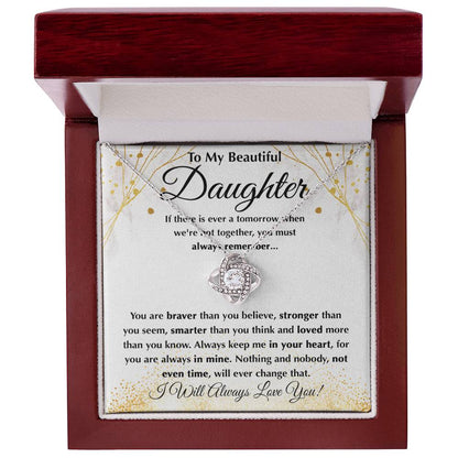 To my Beloved Daughter | Love Knot Necklace