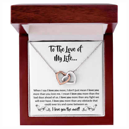 To The Love of My Life | Interlocking Hearts Necklace