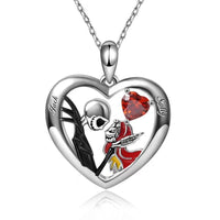 Heart shaped skull necklace