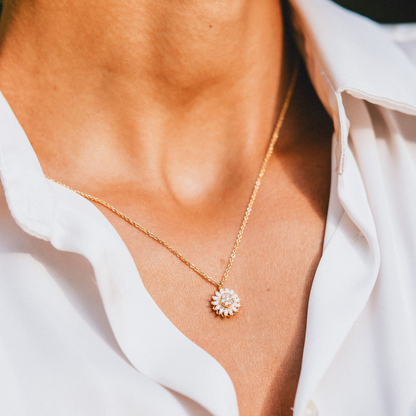Sunflower Fidget Spinner Necklace    qykyai-sq.myshopify.com