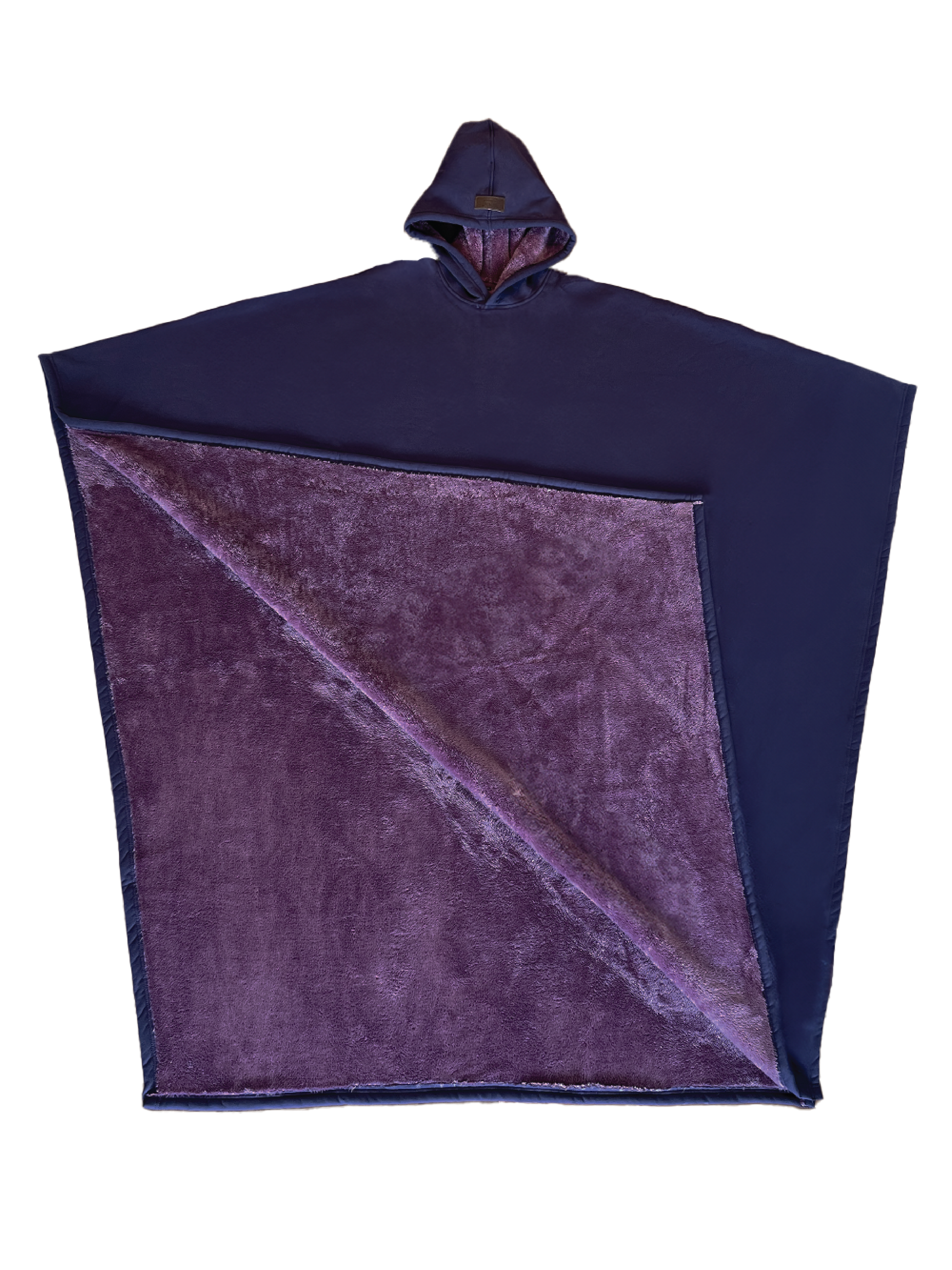 Eden Comfort Hoodie Blanket in deep purple offering gentle pressure for relaxation and stress relief.
