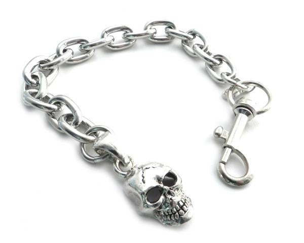BC11-SKXL Skull Pendant on link Chain Bracelet 8"  Bracelets  qykyai-sq.myshopify.com