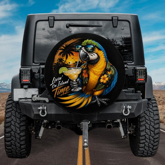 Living on Island Time - Parrot Spare Tire Cover without Camera Hole