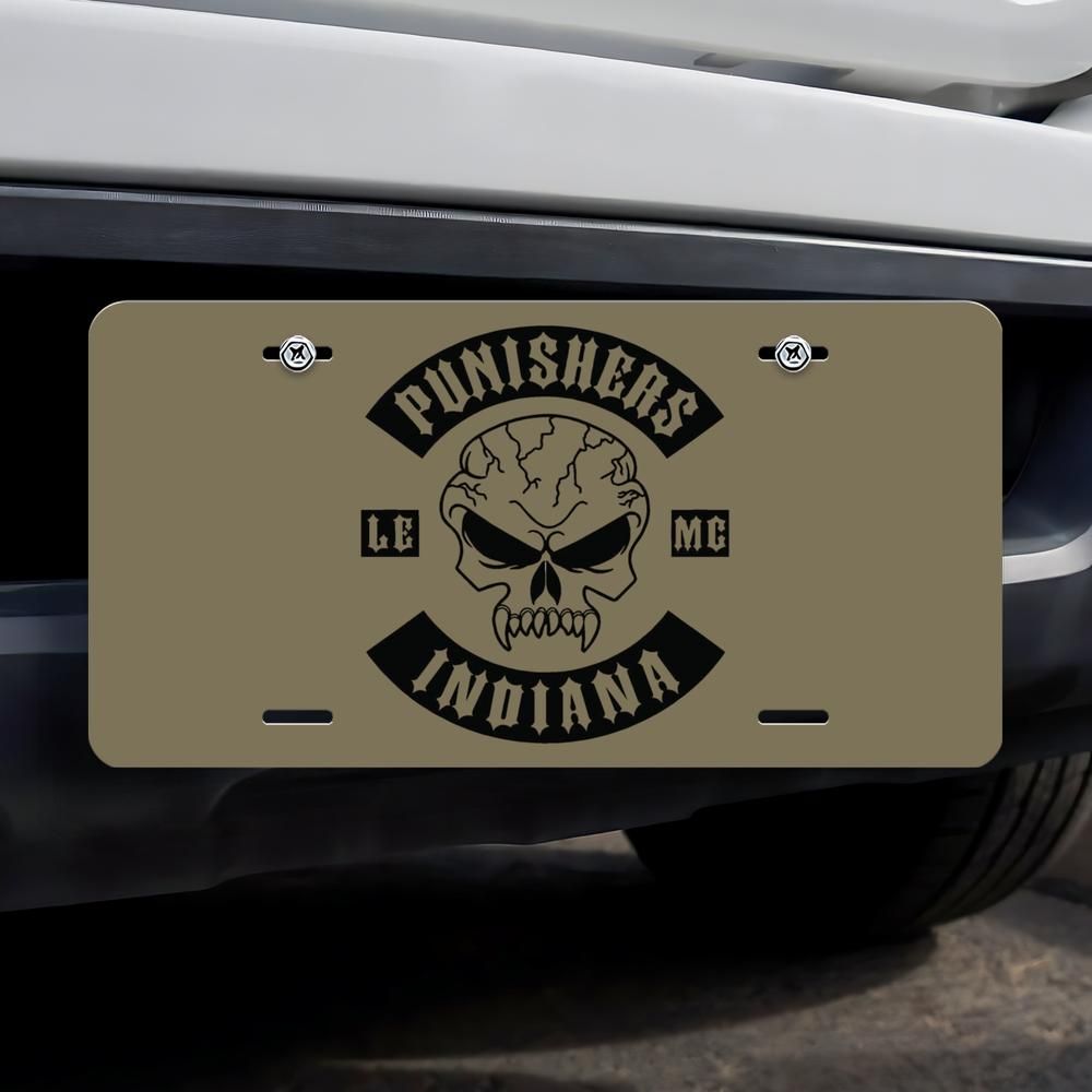 Punishers Front License Plate - Indiana