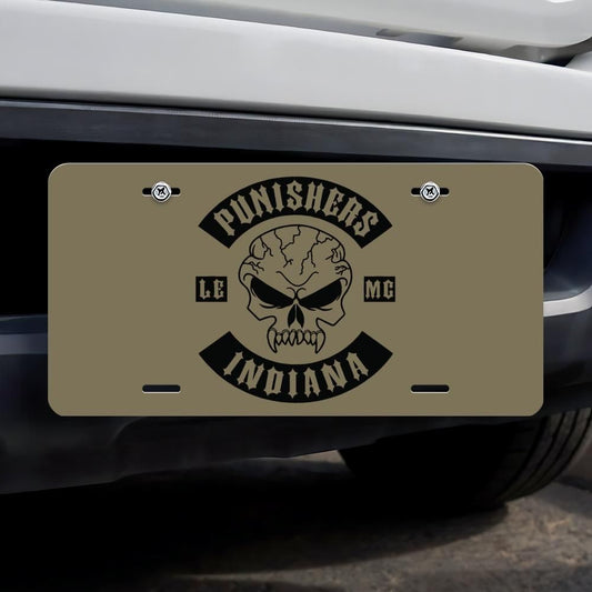 Punishers Front License Plate - Indiana